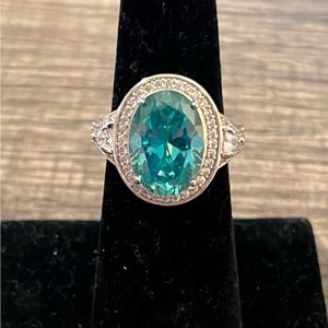 Excellent preloved condition.  Paraiba tourmaline SS ring